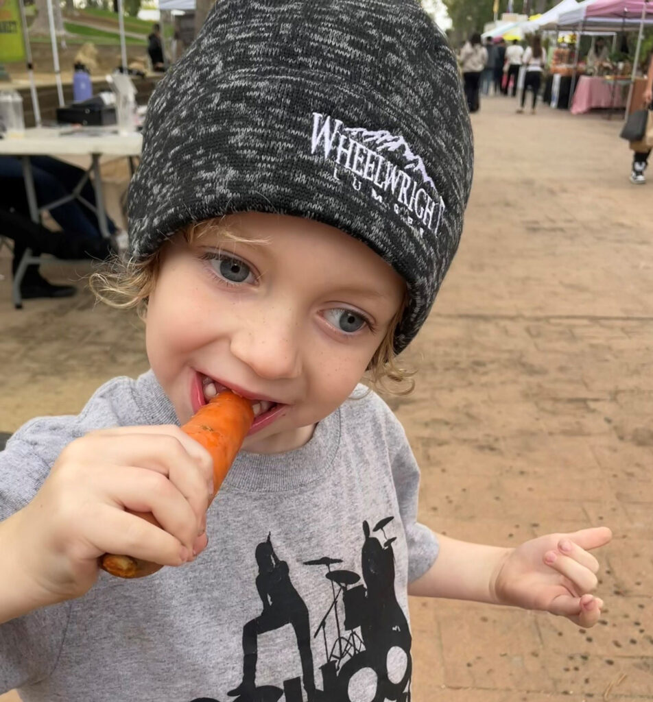 Child at Vacaville farmer's market